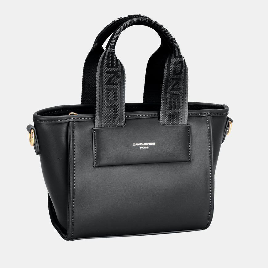David Jones Small Handbag with Embossed Pattern Handles - TopFashionHQ