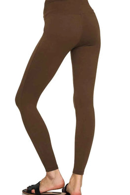 Zenana Premium Microfiber Wide Waistband Leggings