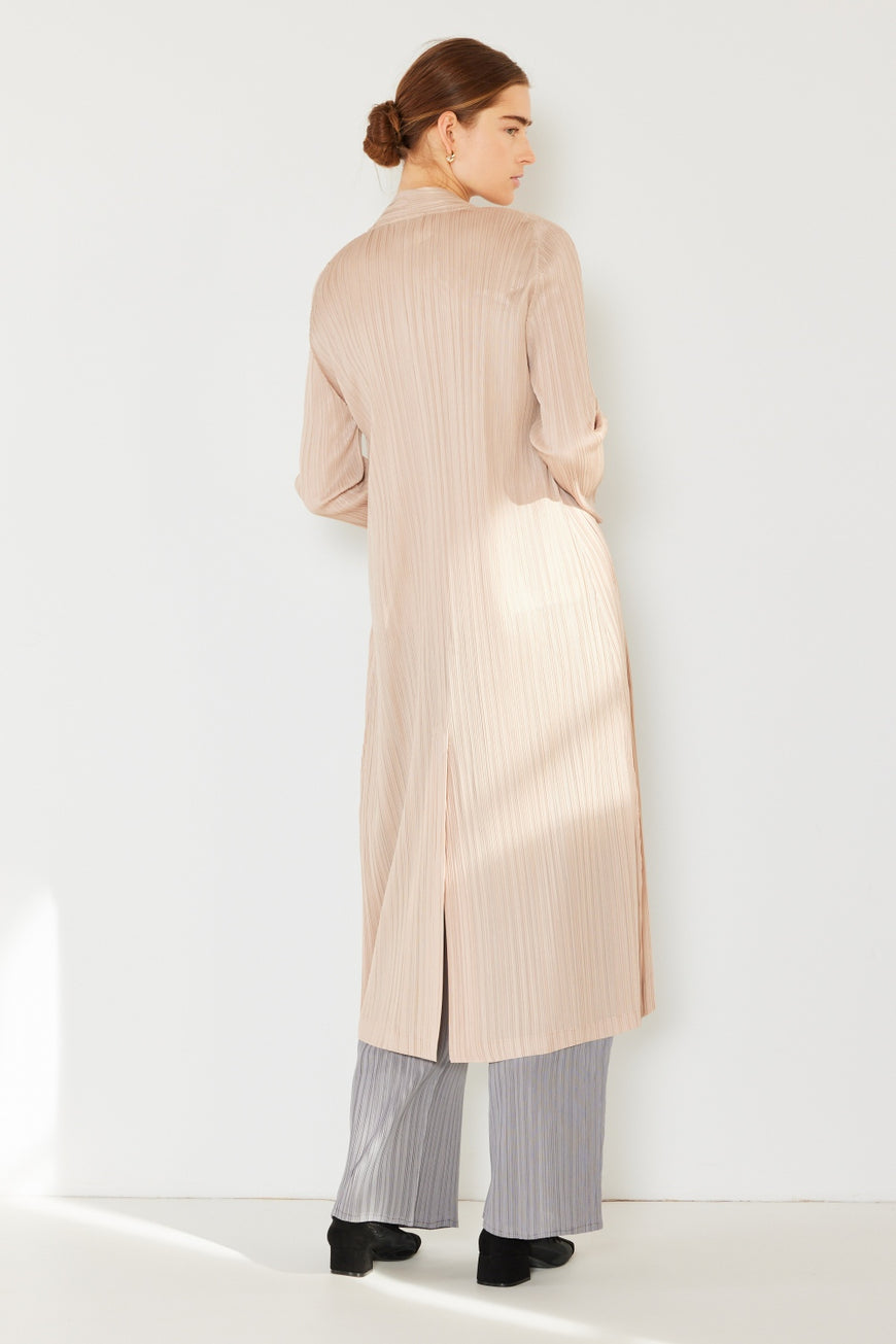 Marina West Swim Pleated Long Sleeve Cardigan - TopFashionHQ