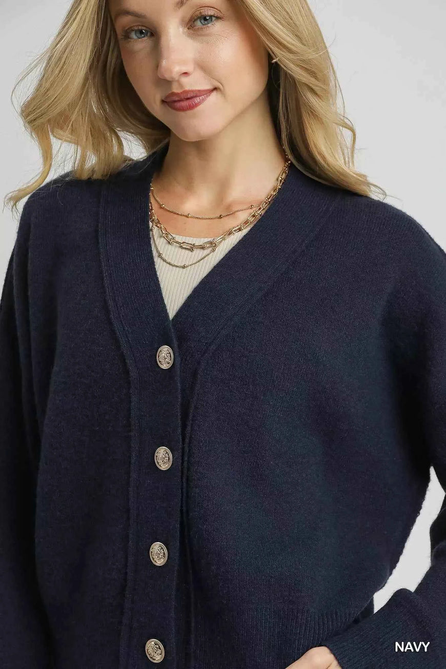 Umgee Button-Front Knit Cardigan