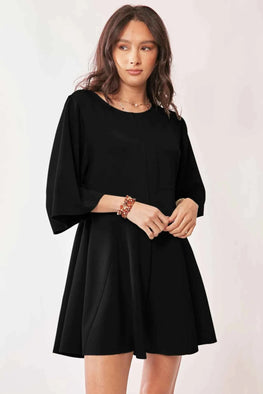 Davi & Dani Solid Draped Sleeve Ties Back Skort Romper