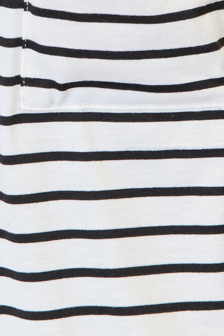 Double Take Striped Open Front Longline Cardigan - TopFashionHQ