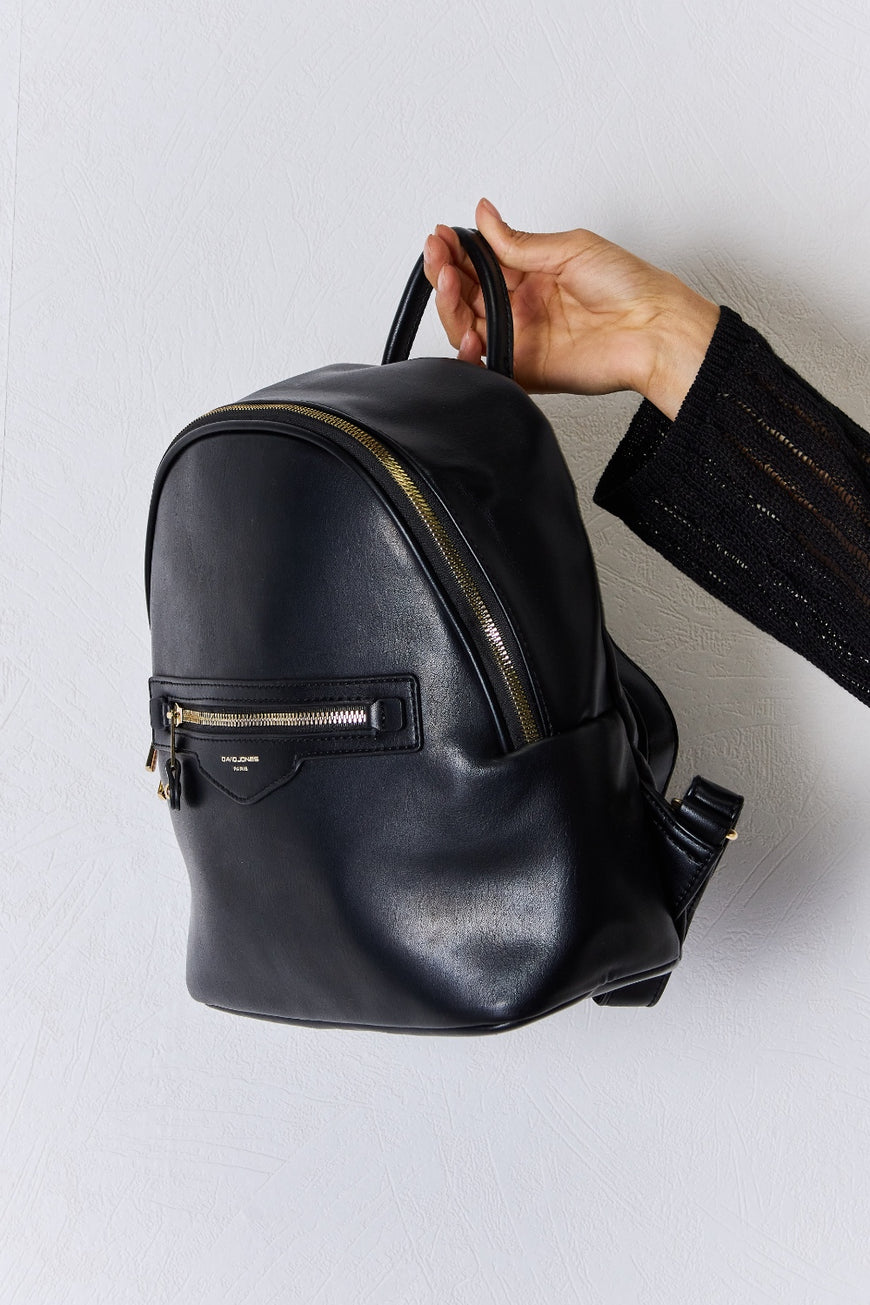 David Jones PU Leather Backpack - TopFashionHQ