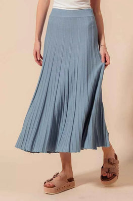 SO ME  A Line Knitted Sweater Midi Length Skirt