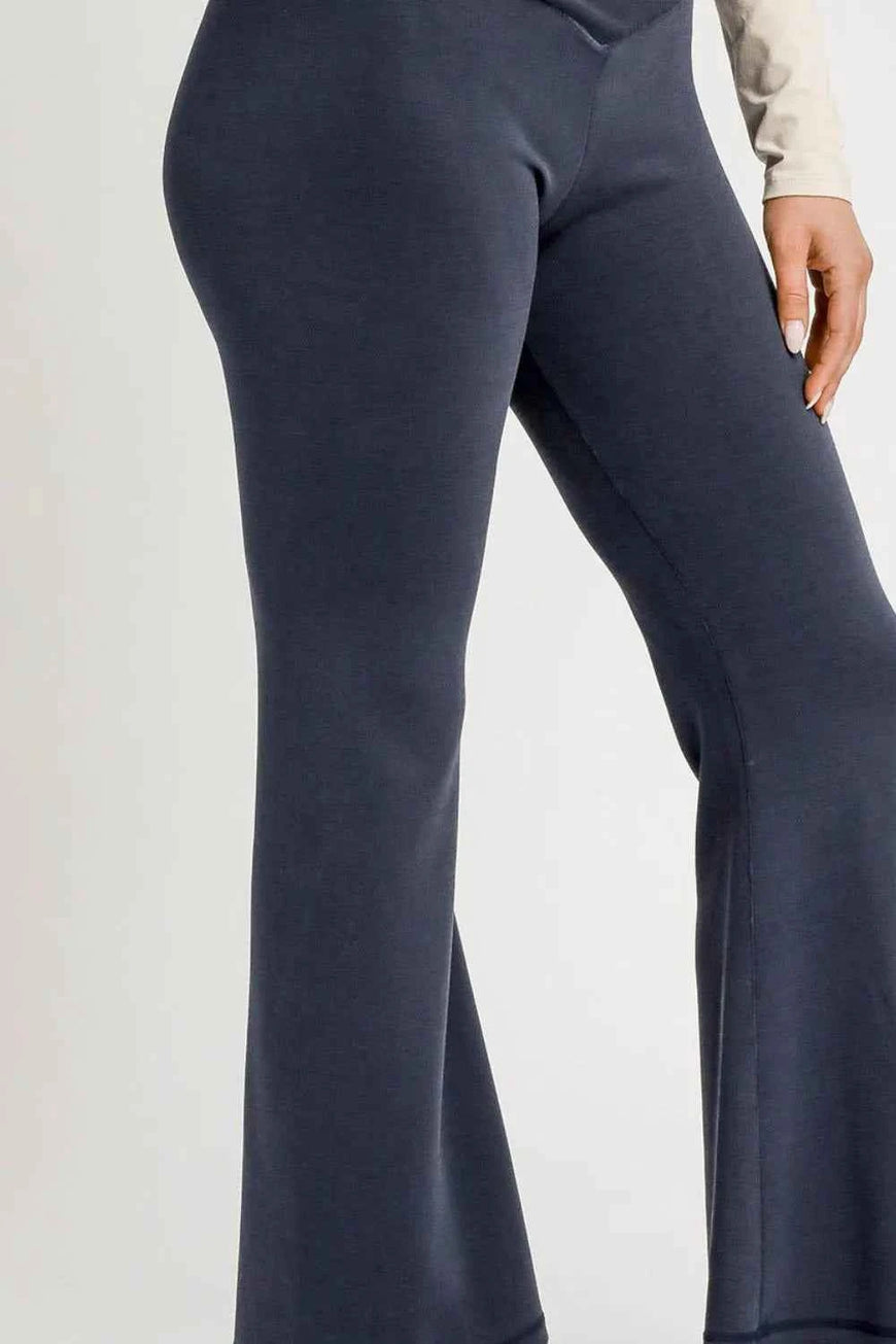 Umgee High-Waisted Flare Leggings