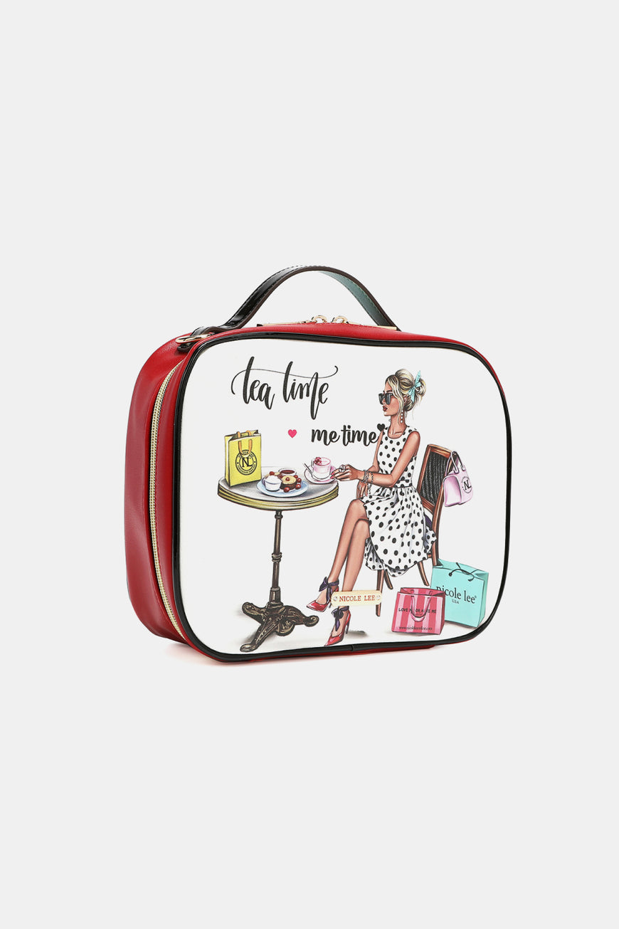 Nicole Lee USA Printed Handbag with Three Pouches - TopFashionHQ