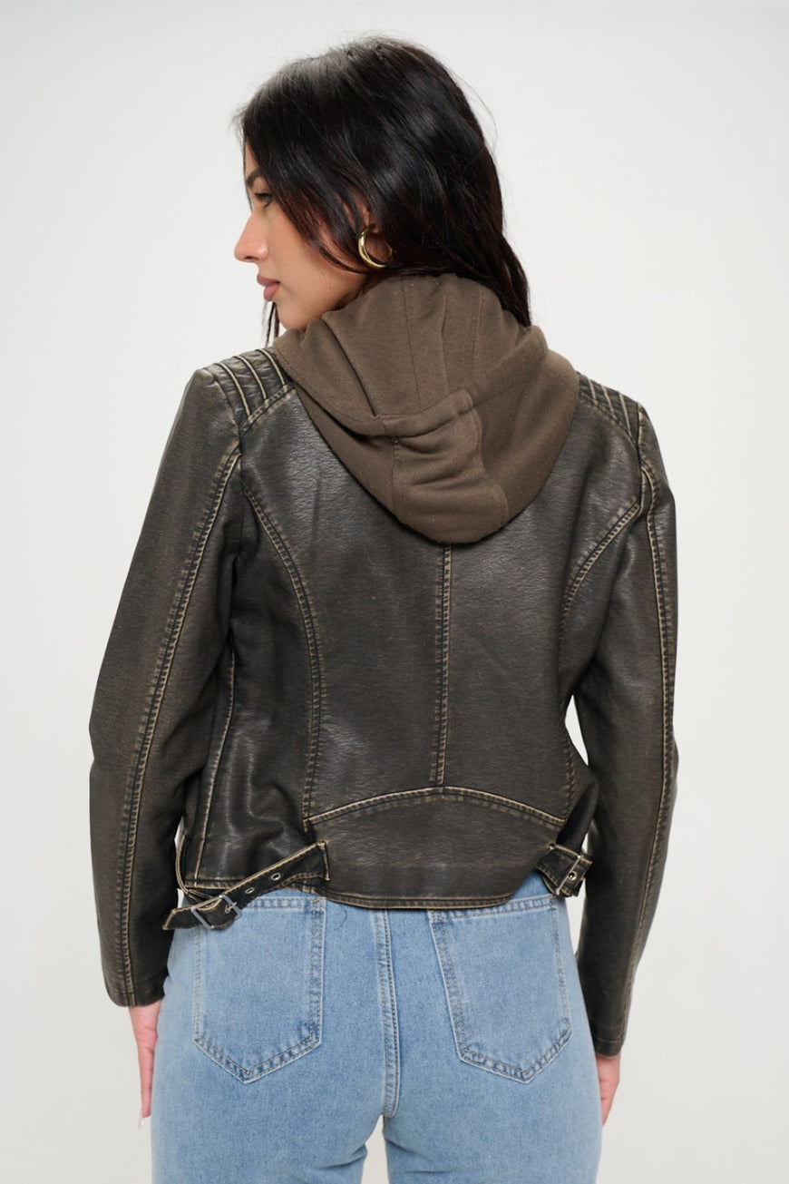 Coalition LA Zip Up Hooded Jacket - TopFashionHQ