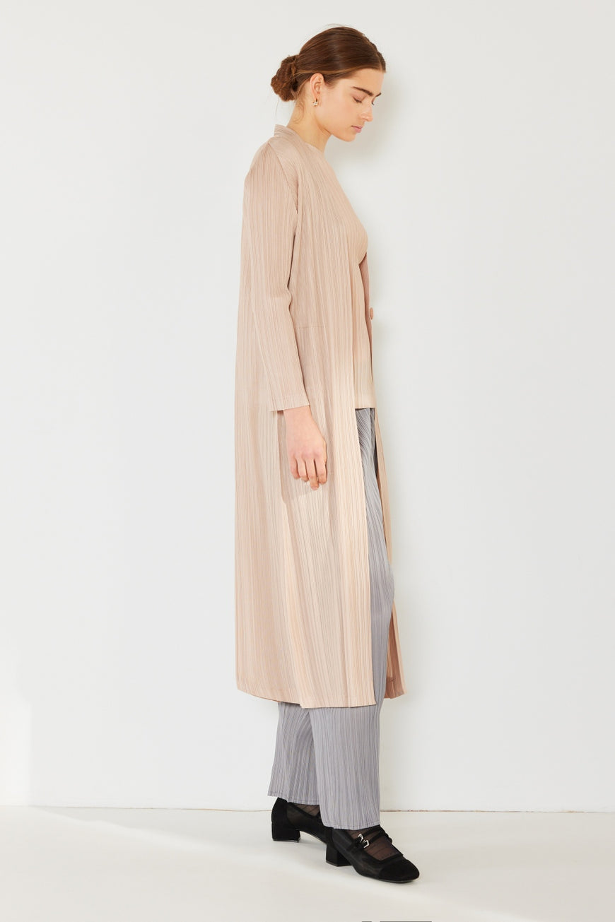 Marina West Swim Pleated Long Sleeve Cardigan - TopFashionHQ