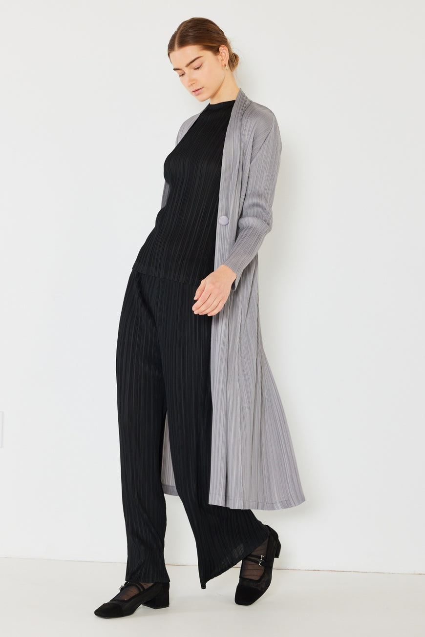 Marina West Swim Pleated Long Sleeve Cardigan - TopFashionHQ