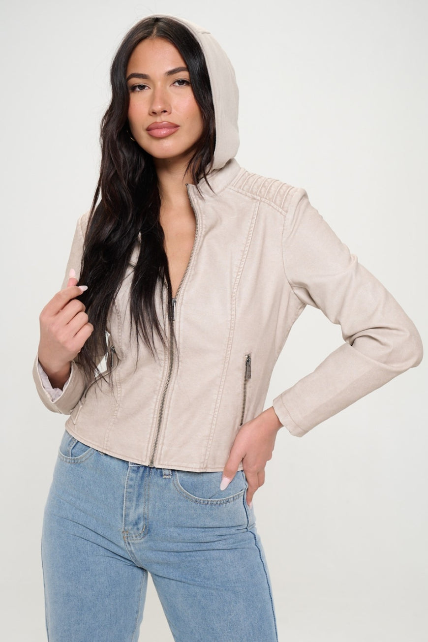 Coalition LA Zip Up Hooded Jacket - TopFashionHQ