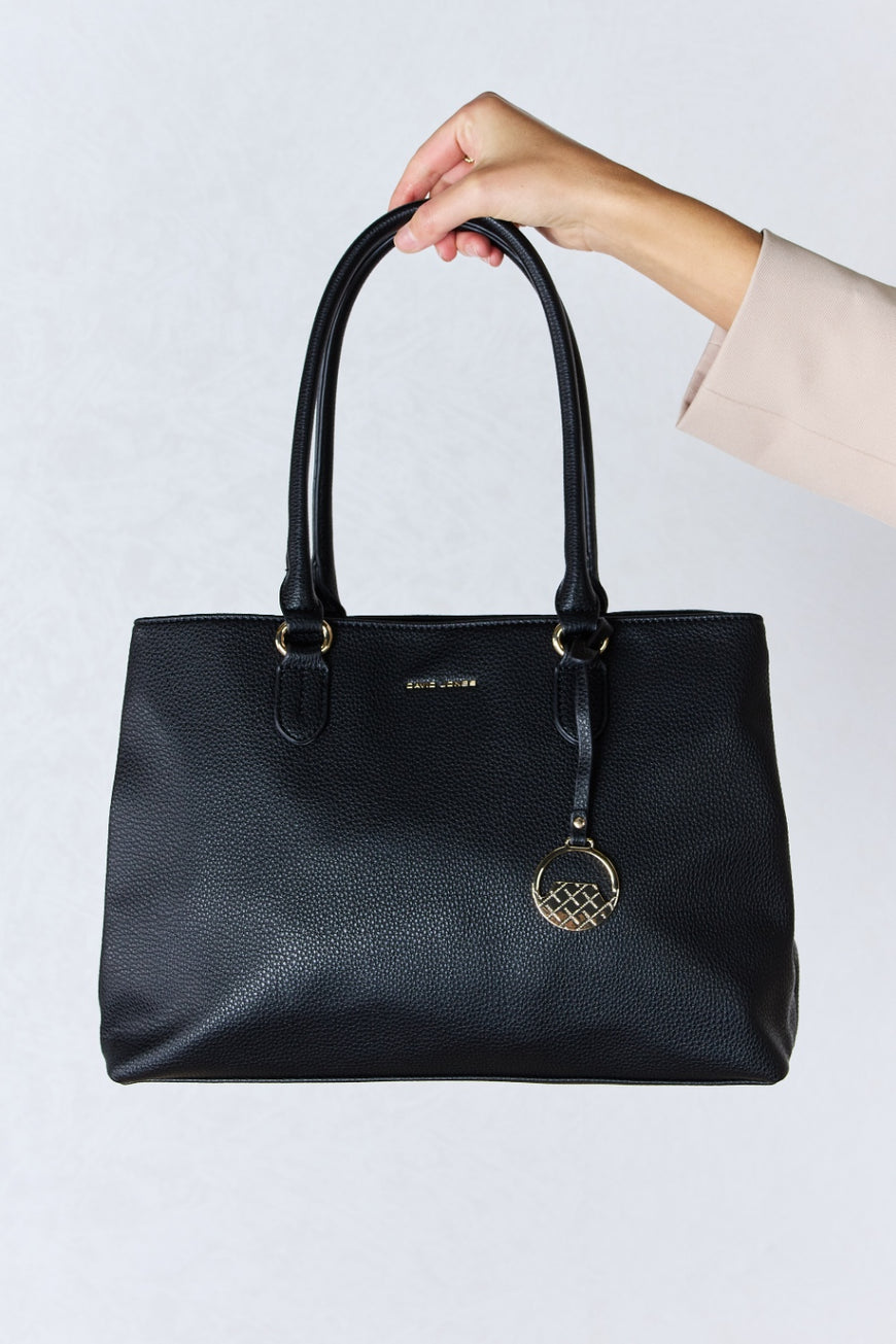 David Jones Structured Leather Handbag - TopFashionHQ