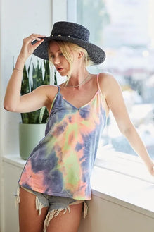 BiBi Tie Dye French Terry Knit Cami
