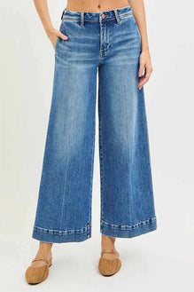 RISEN Slouchy Ankle Wide Jeans
