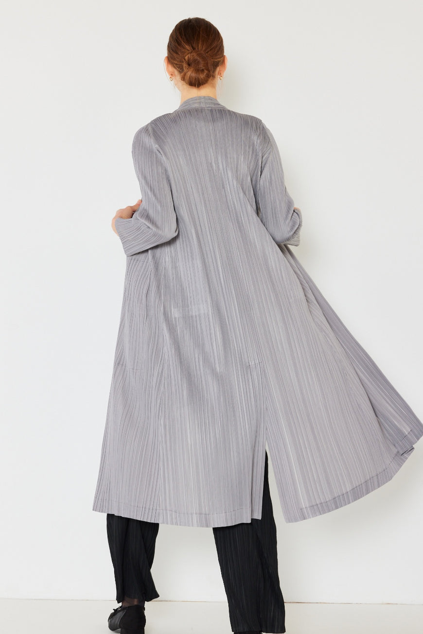 Marina West Swim Pleated Long Sleeve Cardigan - TopFashionHQ