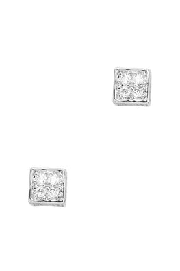 Secret Box Square Stone Stud Earring