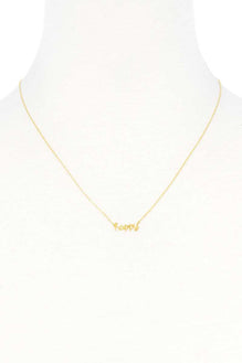 Happy Message Dainty Metal Necklace