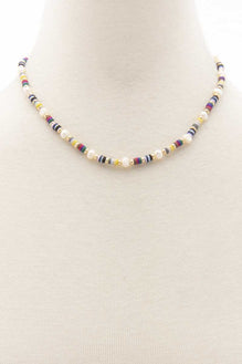 Heishing Pearl Bead Necklace