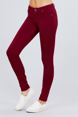 5-pockets Shape Skinny Ponte Mid-rise Pants