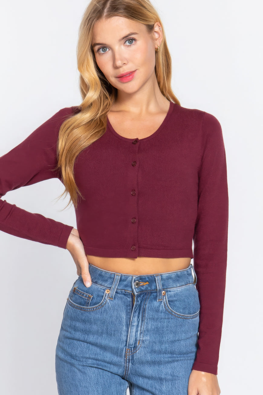 Long Slv Round Neck Viscose Sweater