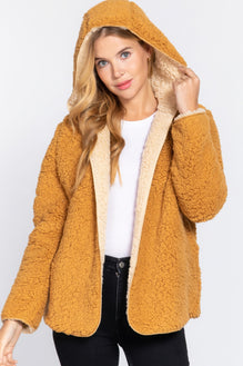 Hoodie Faux Fur Reversible Jacket