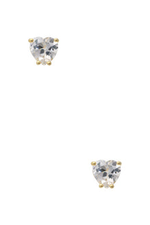 Heart 8mm Crystal Stud Earring