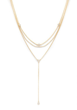 Dainty Metal Y Shape Necklace