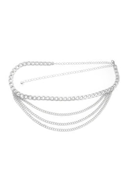 Metal Multi Chain Layered Bally Chain Belt