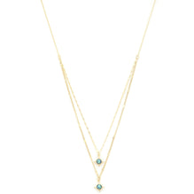 Double Star Crystal Layered Necklace