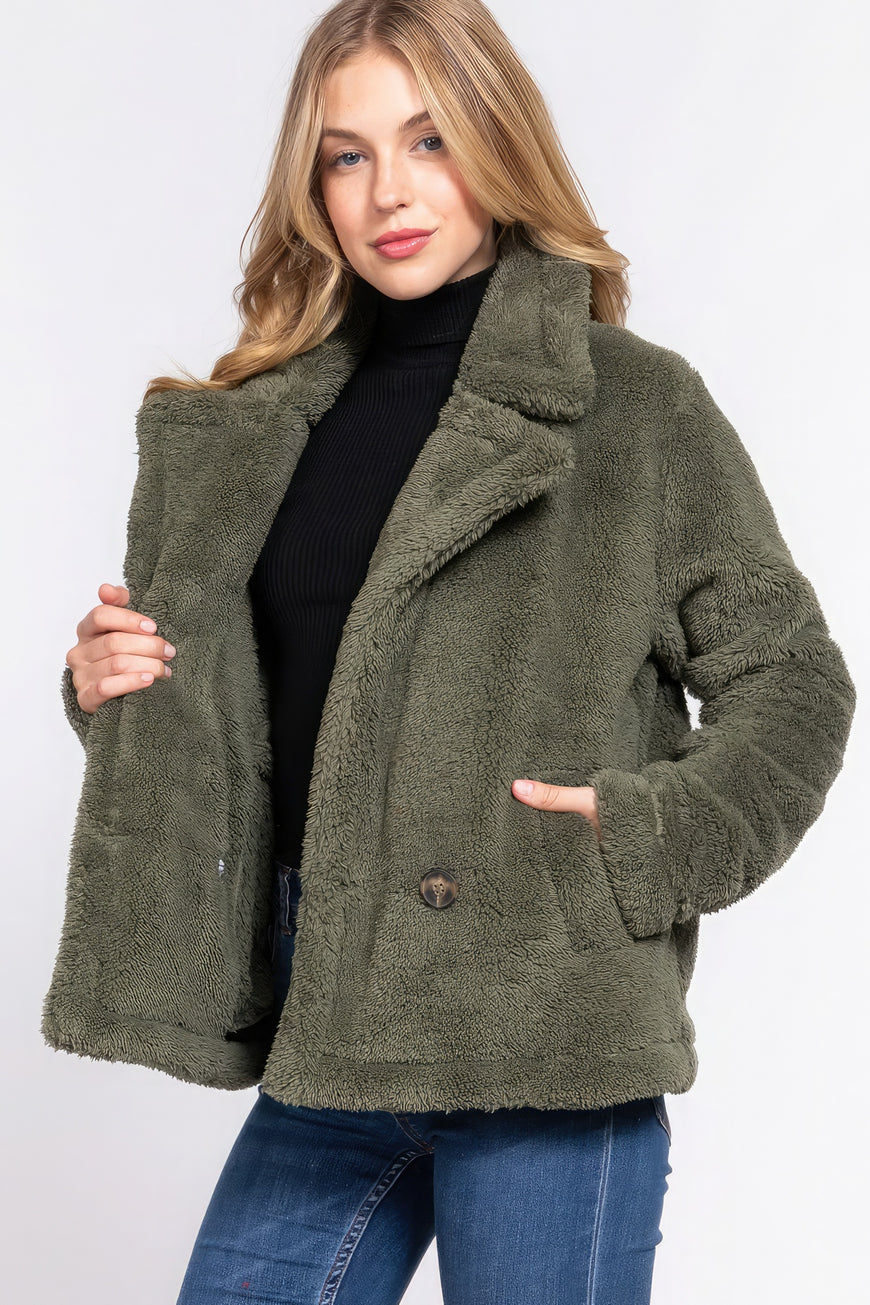 Faux Fur Sherpa Jacket