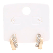 Rhinestone Metal Bar Earring