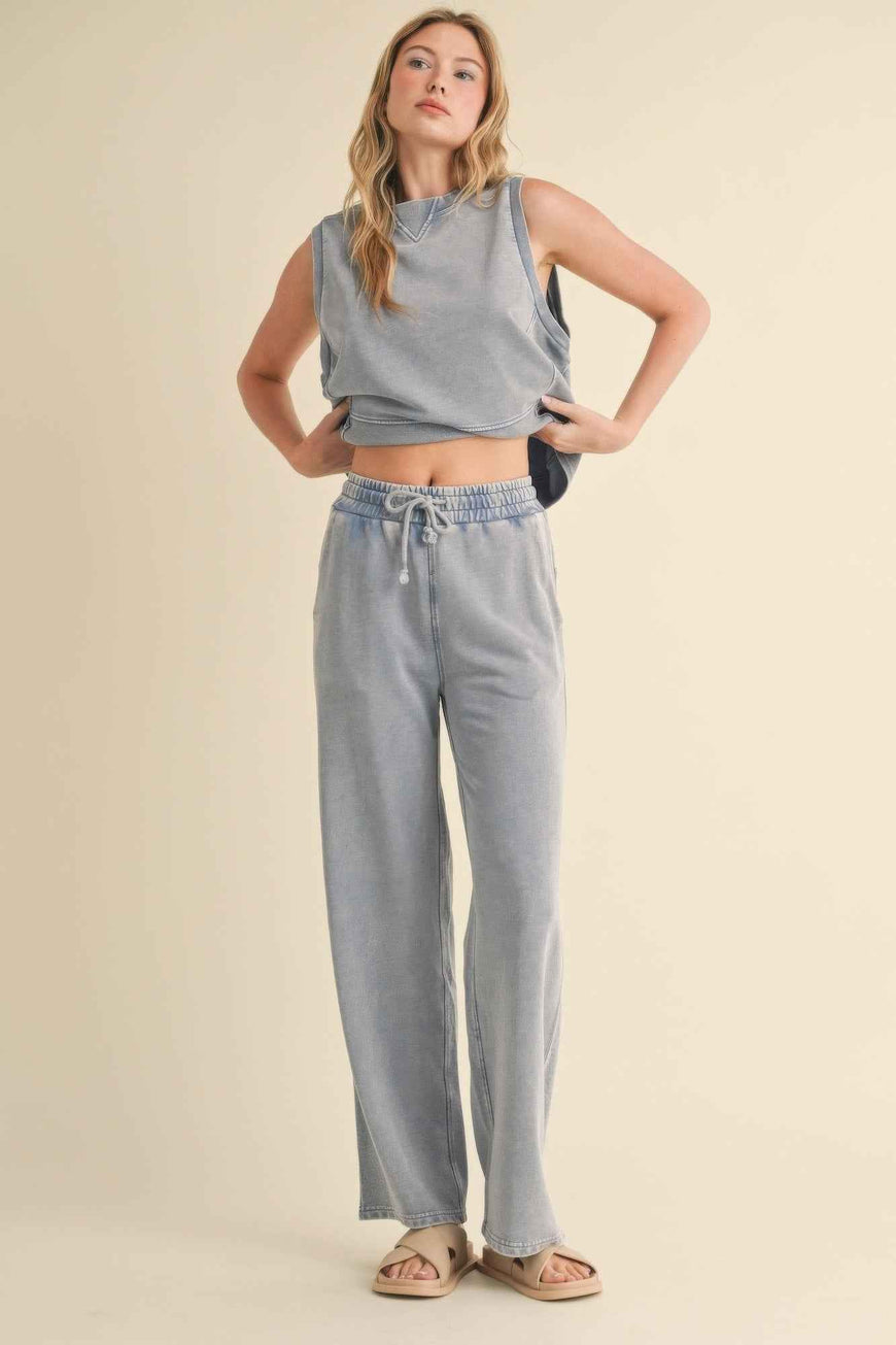 Mineral Wash Sleeveless Top