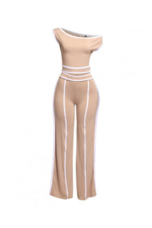 Color Contrast Detailed Off Shoulder Set