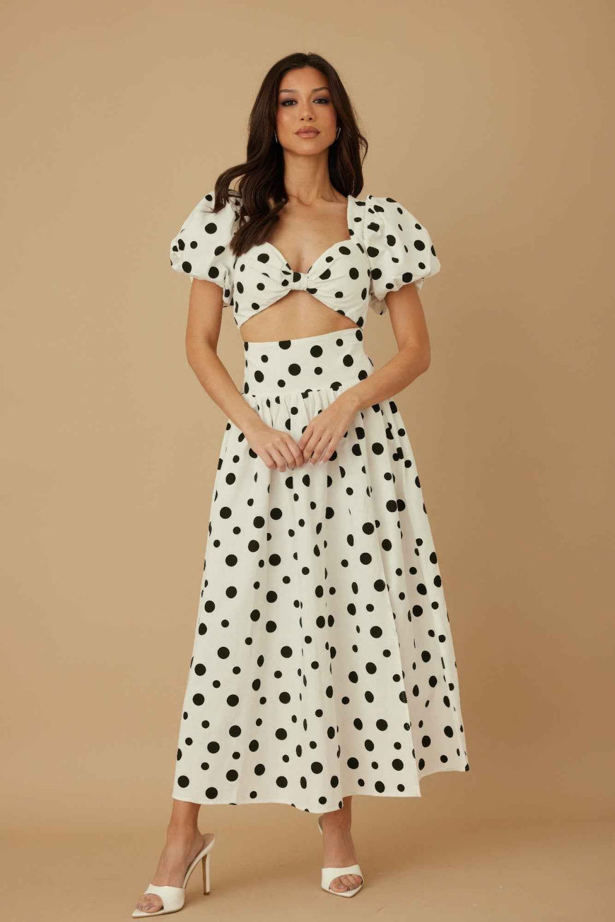Ribbon Bow Polka Dots Two Piece Sets