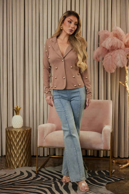 Stud Detailed Fashion Jacket