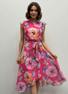 Shelby & Palmer Floral Ruffled Sleeve
