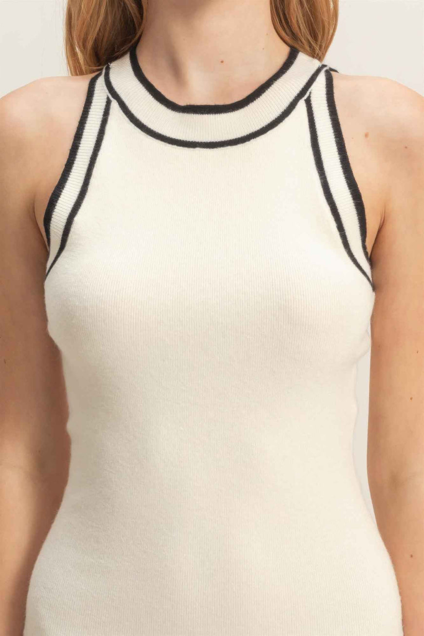 Ribbed Sleeveless Dress