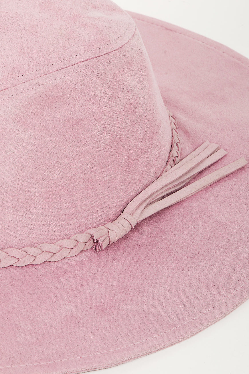 Fame Braided Faux Suede Hat - TopFashionHQ