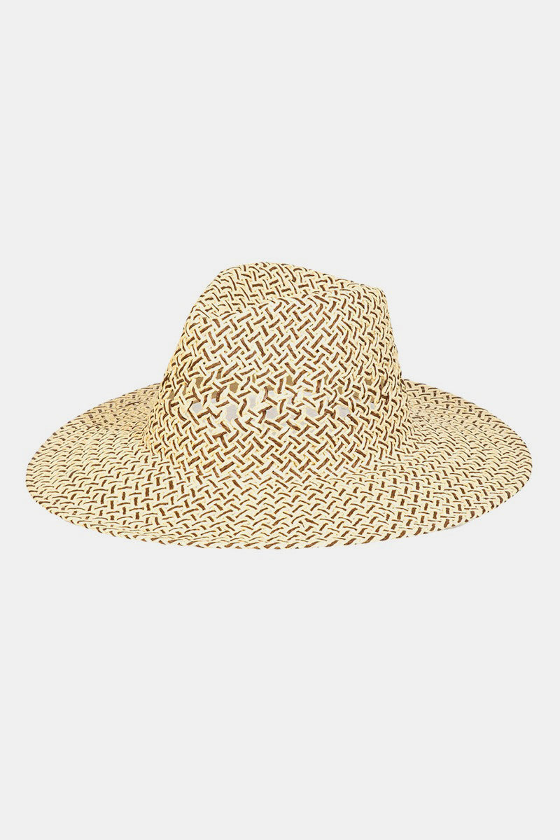 Fame Cutout Woven Straw Hat - TopFashionHQ