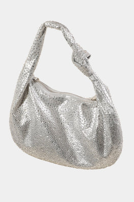 Fame Rhinestone Studded Handbag - TopFashionHQ