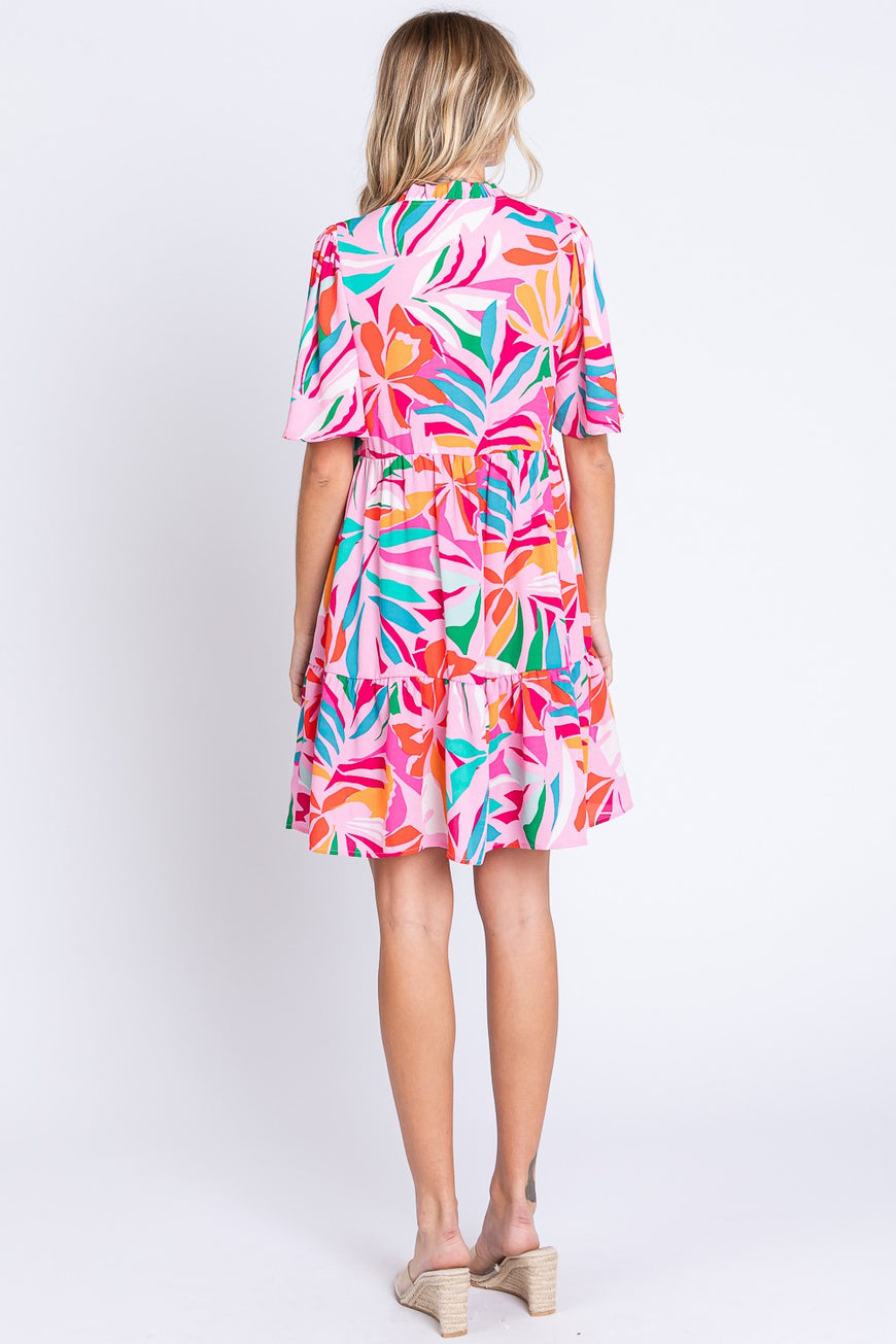 GeeGee Floral Ruffled Mini Dress - TopFashionHQ