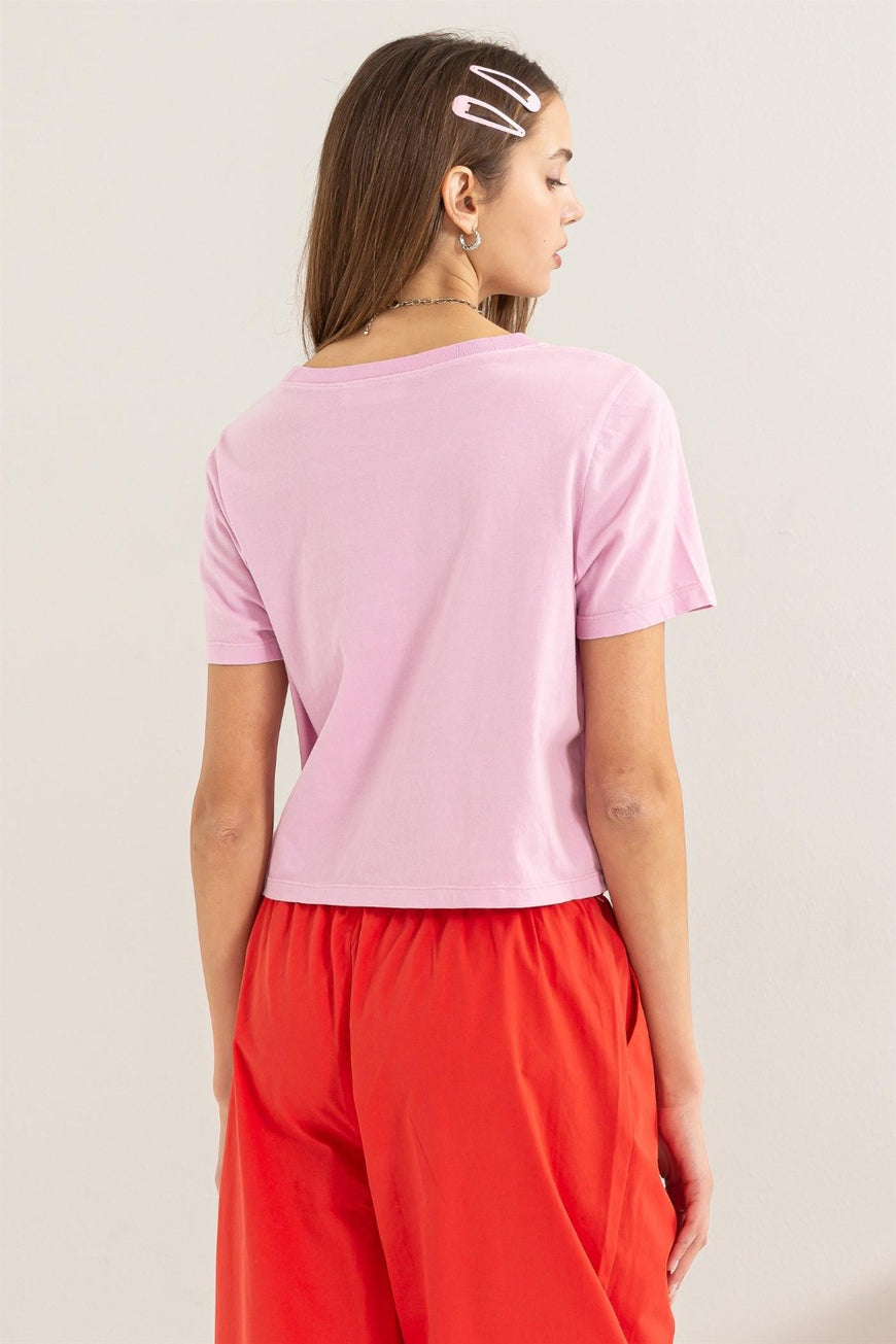 HYFVE Round Neck Cropped T-Shirt - TopFashionHQ