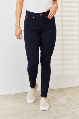 Judy Blue Full Size Garment Dyed Tummy Control Skinny Jeans - TopFashionHQ