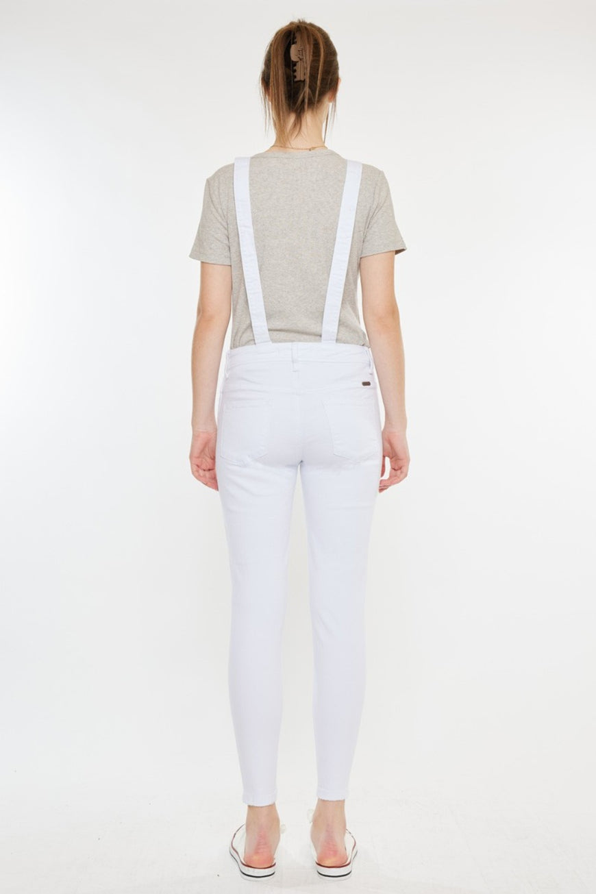 Kancan Distressed Skinny Denim Overalls - TopFashionHQ