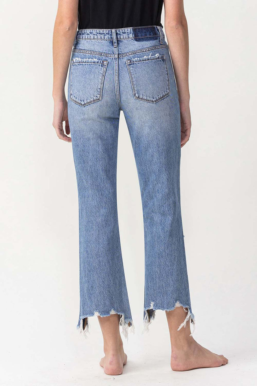 Lovervet High Rise Distressed Straight Jeans - TopFashionHQ