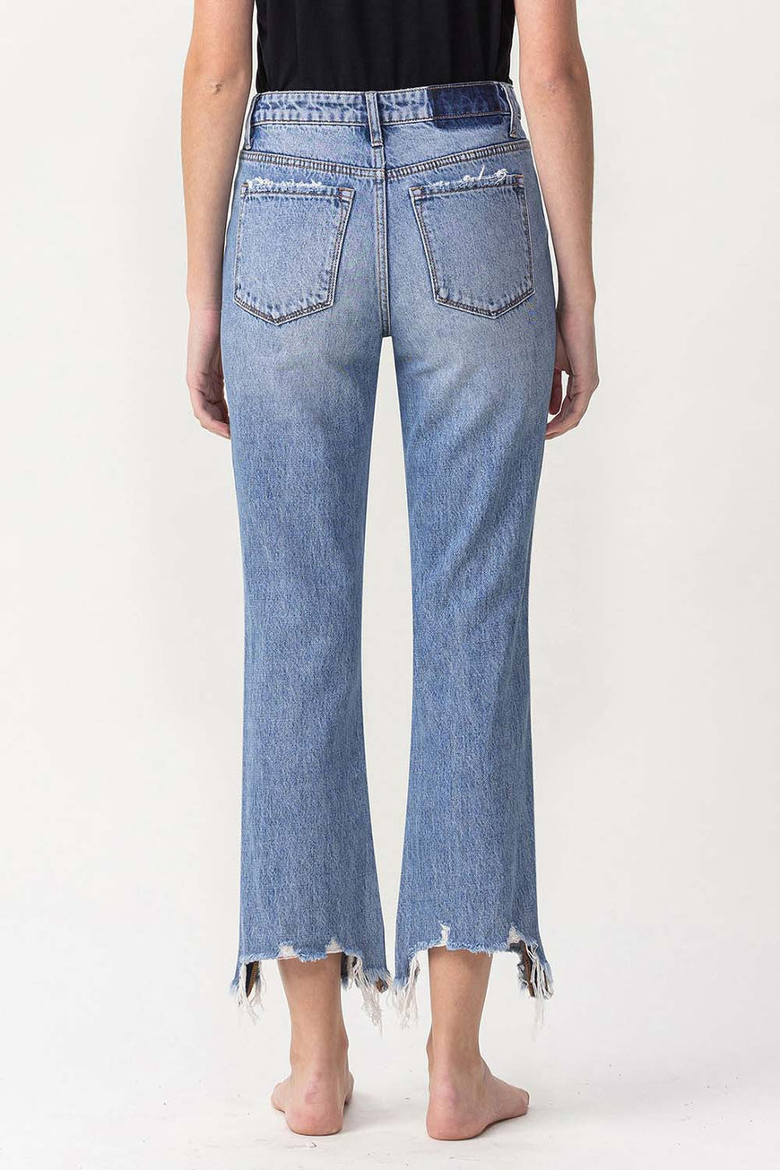 Lovervet High Rise Distressed Straight Jeans - TopFashionHQ