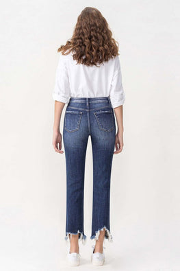 Lovervet Jackie Full Size High Rise Crop Straight Leg Jeans - TopFashionHQ