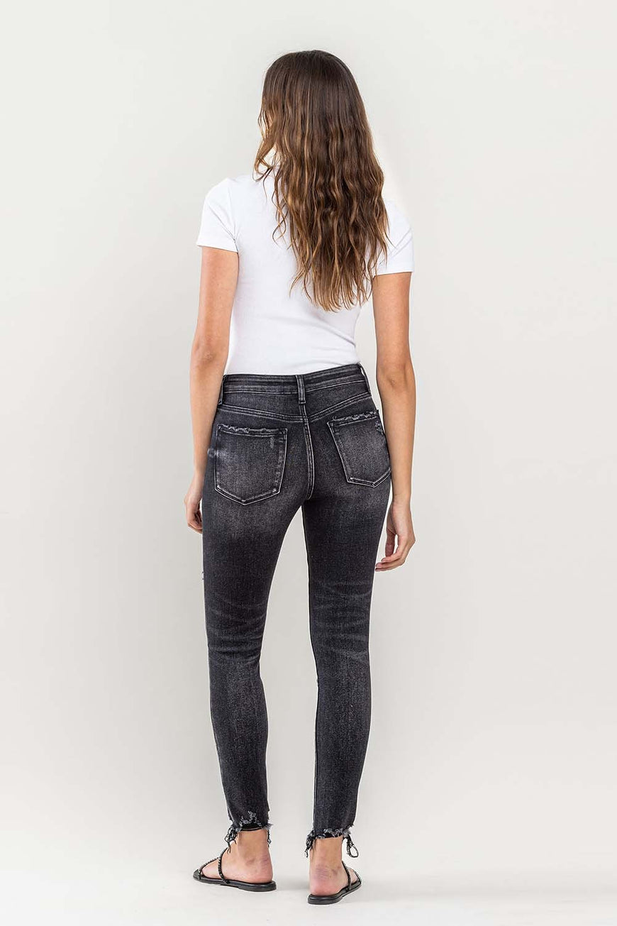 Lovervet Raw Hem Cropped Skinny Jeans - TopFashionHQ