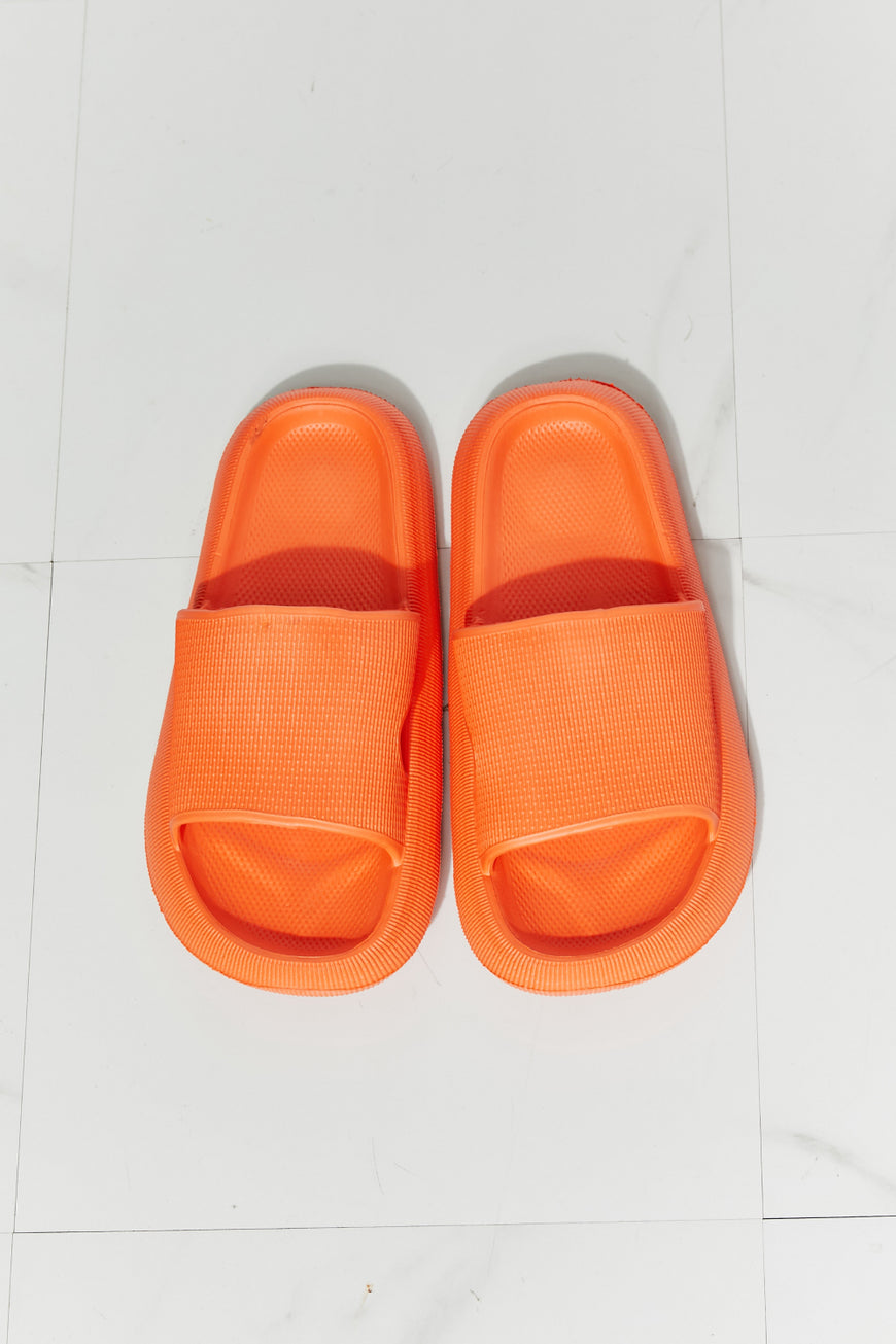 MMShoes Arms Around Me Open Toe Slide in Orange - TopFashionHQ