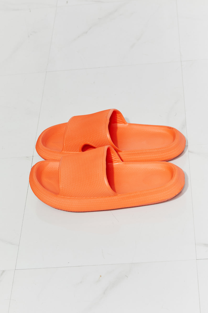 MMShoes Arms Around Me Open Toe Slide in Orange - TopFashionHQ