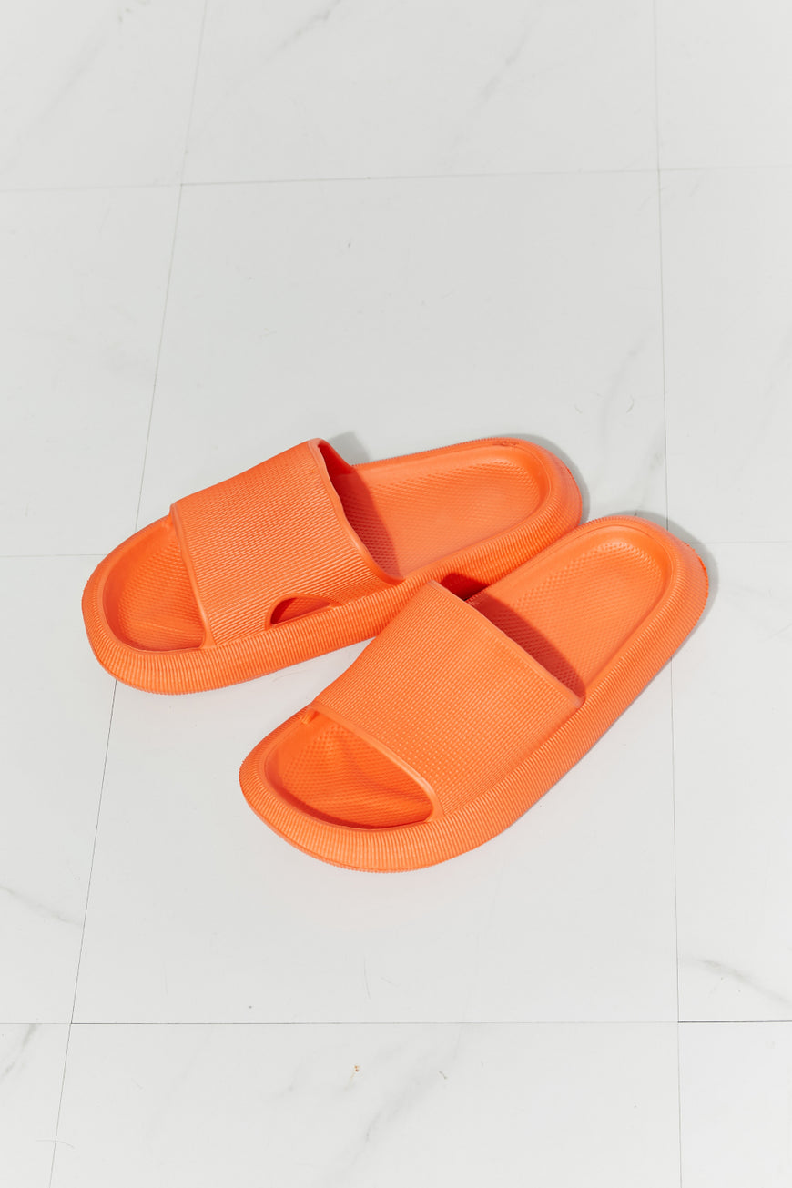 MMShoes Arms Around Me Open Toe Slide in Orange - TopFashionHQ